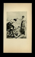 1930 Louis Malteste illustration héliogravure Fouet Fessée bdsm curiosa spanking