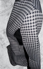 Robe chic motifs pied de poule