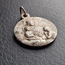 Médaille Virgo Carmeli scapulaire signée Tairac Jésus religion vintage
