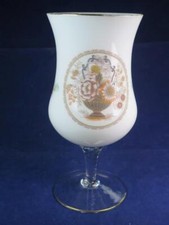 Opaque Blanc Verre Vase Avec