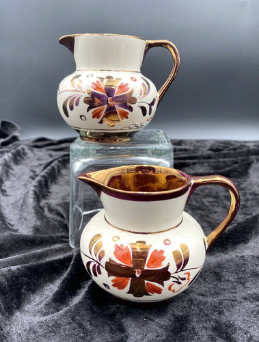 Pair mcm gray pottery old - pair,
