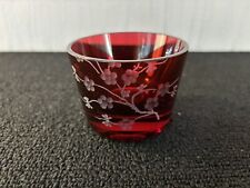 Photophore rouge en cristal de Saint Louis modèle1