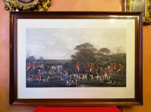 Grande gravure chasse - , à