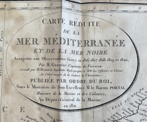 Carte marine ancienne époque - ancienne,