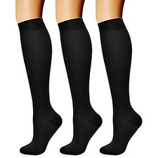 3 Paires Chaussettes de Contention Homme et Femme Bas de Contention Chaussett...