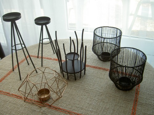 Lot bougeoirs design en - -,