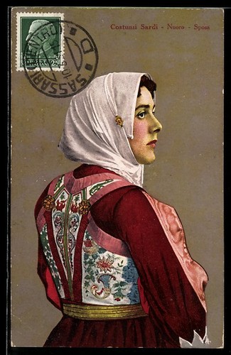 Nuoro costumi sardi sposa - sardi,,