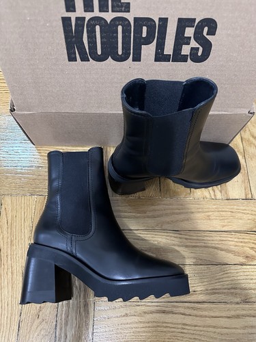 Kooples leather heeled chelsea - leather,