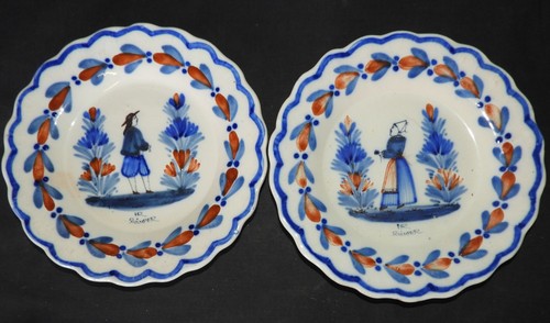Quimper assiettes - hr, (henriot)