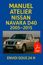 Manuel Atelier Nissan Navara D40 2005-2015 RTA Revue Technique Auto CD PDF