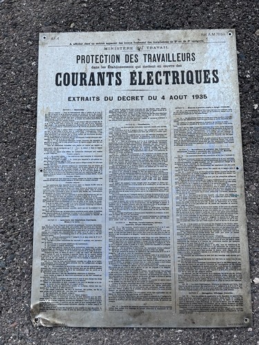 Plaque métal vintage - plaque,