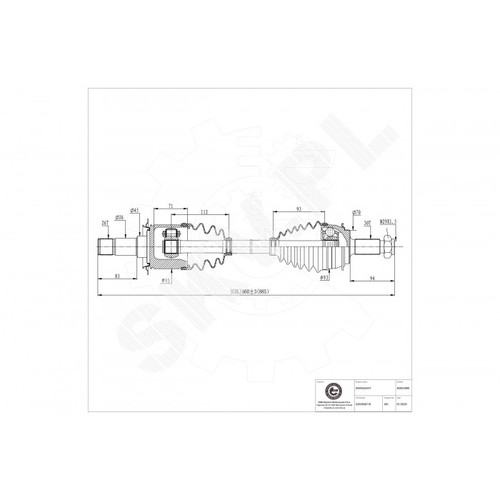 Cardan arbre transmission - arbre, de