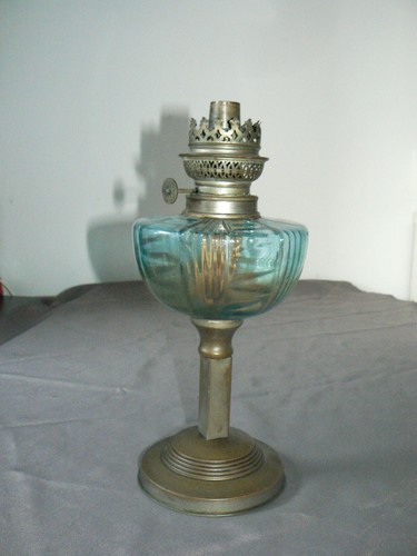 Ancienne lampe petrole verre - lampe,