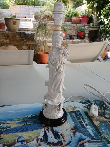 Lampe sur pied enporcelaine - lampe,