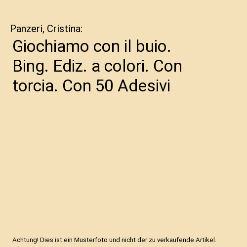 Giochiamo con buio - con, buio.