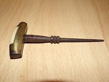 ANCIEN COUP DE POING DE TONNELIER GAGNEPAIN - MANCHE LAITON 10,7 cm long