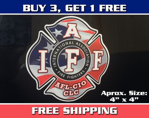 Iaff autocollant drapeau - ",