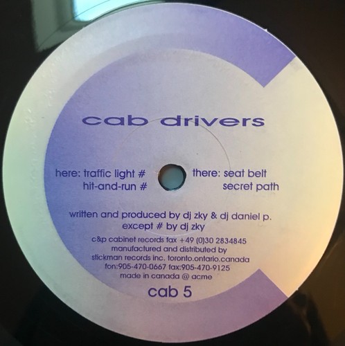 Vinyle cab drivers - cab,