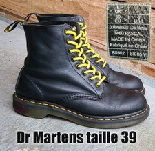 Dr MARTENS "Pascal" taille 39 UK6 cuir souple noir mat 1460