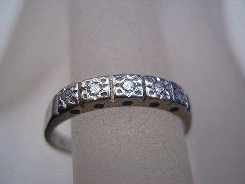 Bague blanc 750 - blanc,
