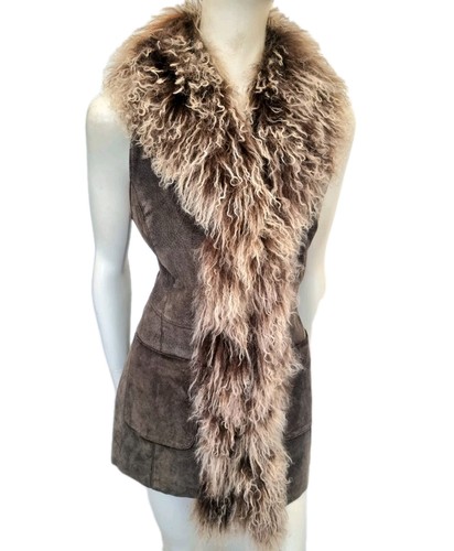 Real suede mongolian fur - real, suede&real