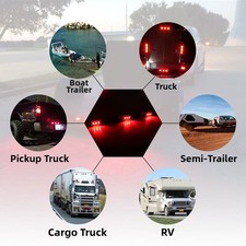 Feu arrière 12 volts 9 LED rouge camion remorque barre étanche IP67 feu stop f