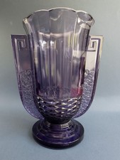 Vase art déco verre préssé