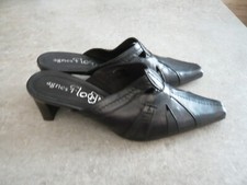 SABOT EN CUIR NOIR pour  FEMME  - Pointure 39 - AGNES FLO - LA HALLE