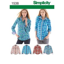 Simplicité 1538 Chemisier Blouses Femmes Patron De Couture Tailles 6-14 & 14-22