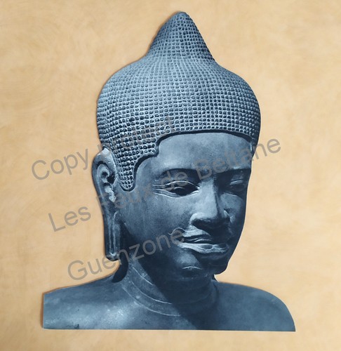 Statue art khmer decoupage - statue,