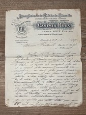 Lettre commerciale à en-tête “Casimir Roux – Gilets de Flanelle” Marseille 1921