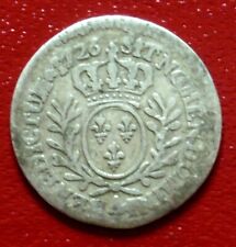 French Colonies 1723 Paris, Silver coin 1/5th of Louis XV's shield