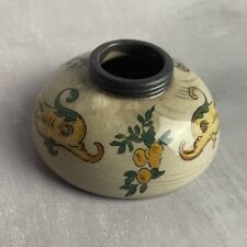 GIEN rare ancien encrier en faïence sans couvercle Diam. ~8.5cm