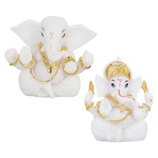 Statue de l'Éléphant de Lotus DIEU Artisanat Lucky Wealth Sculpture Figurines