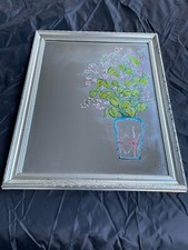 Miroir peint vase avec