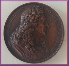 Les rois de France, Roi Louis XIIII, médaille signée Caqué, Puymaurin