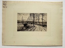 APPIAN Adolphe - "Entrée du Village d'Artemare (Ain)". 1880. EAU-FORTE signée.