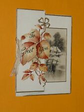 CHROMO 1890-1910 CARTE ANGLAISE DE VOEUX NOËL CHRISTMAS WISHES