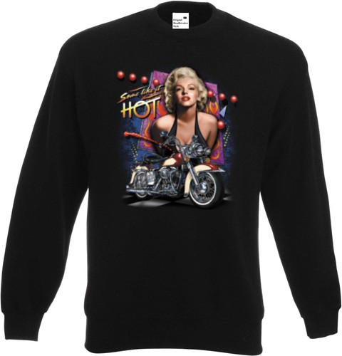 Sweatshirt noir twin - v, biker