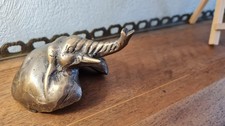 tête d'éléphant artisanale en bronze massif 