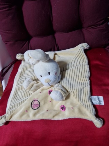 Doudou semi plat lapin beige - semi,