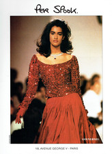 publicité Advertising  1122  1990   pret à porter Per Spook   tenue soirée  mode