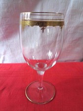 SEVRES CHOISY YVONNE GLASS VERRE A VIN CRISTAL GRAVE EMAILLE SAINT LOUIS OR DORE