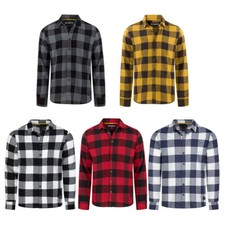 Riverso Flanelle Homme Manches Longues à Carreaux Régulier Coupe RIVArne Chemise