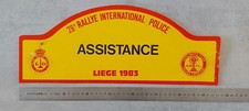 Plaque 1983 28ème Rallye international police Liège 