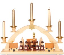 Arche de Bougies de Noël Arche lumineuse pour Bougies Chanteurs Étoile 32 Cm