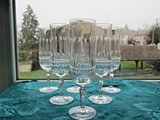 6 flutes a champagne cristal