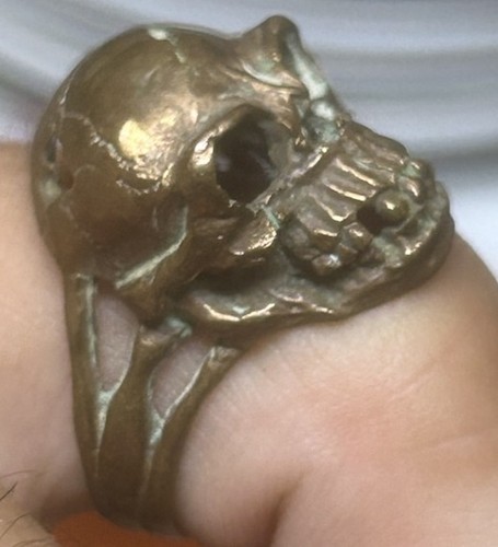 Bague tête mort - de, motard