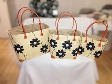 Lot 3 paniers Naturel1 cabas