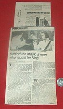 Rare 1981 JIMMY Ellis Rockabilly King Elvis Presley Imitateur Journal Pince